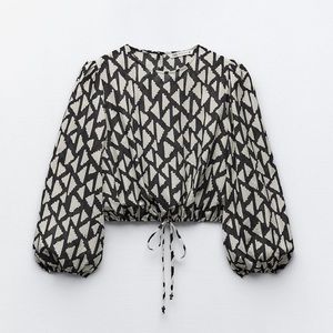 Zara Tied printed shirt